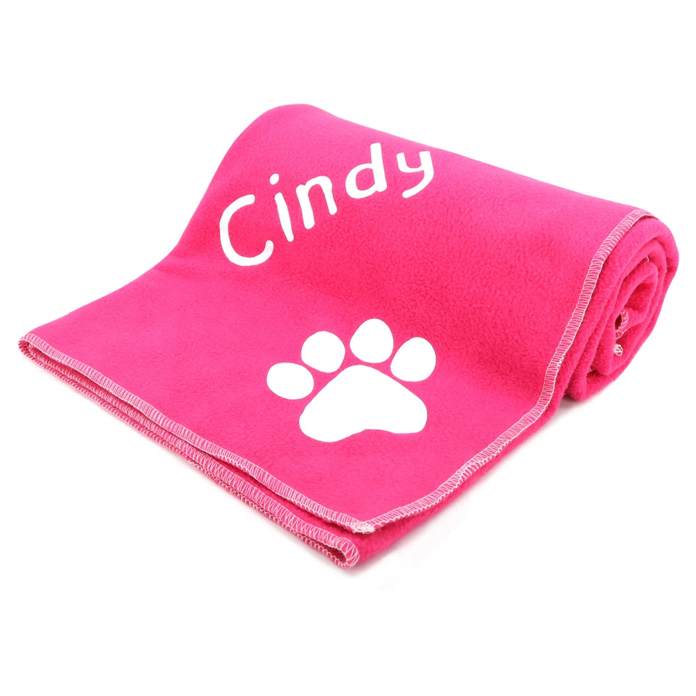 Personalized Dog Fleece Blanket