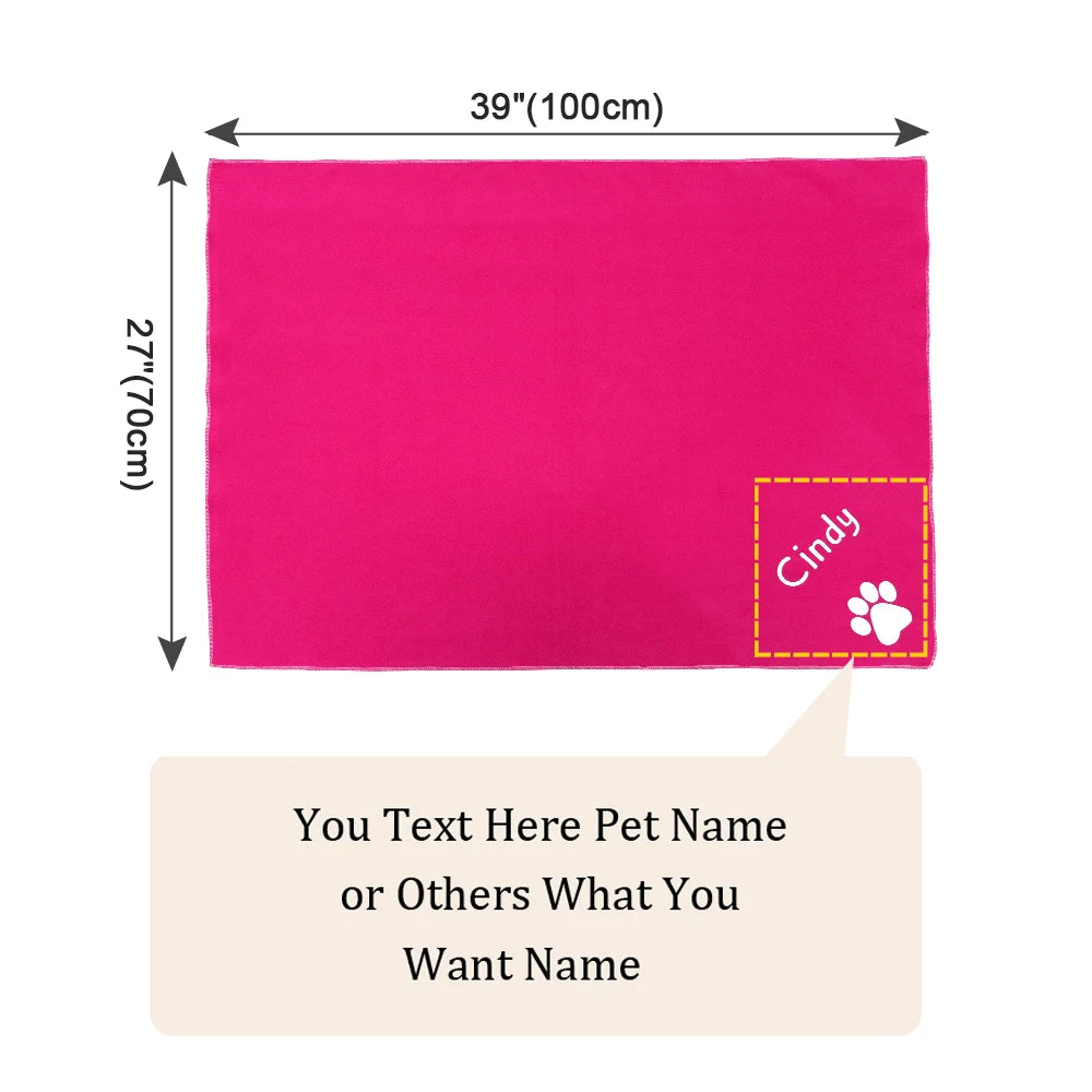 Personalized Dog Fleece Blanket