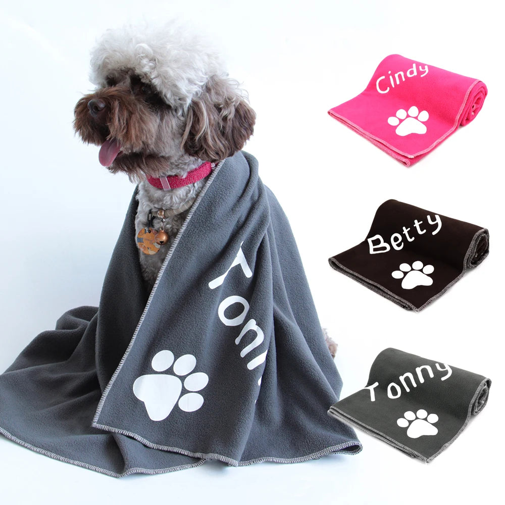 Personalized Dog Fleece Blanket