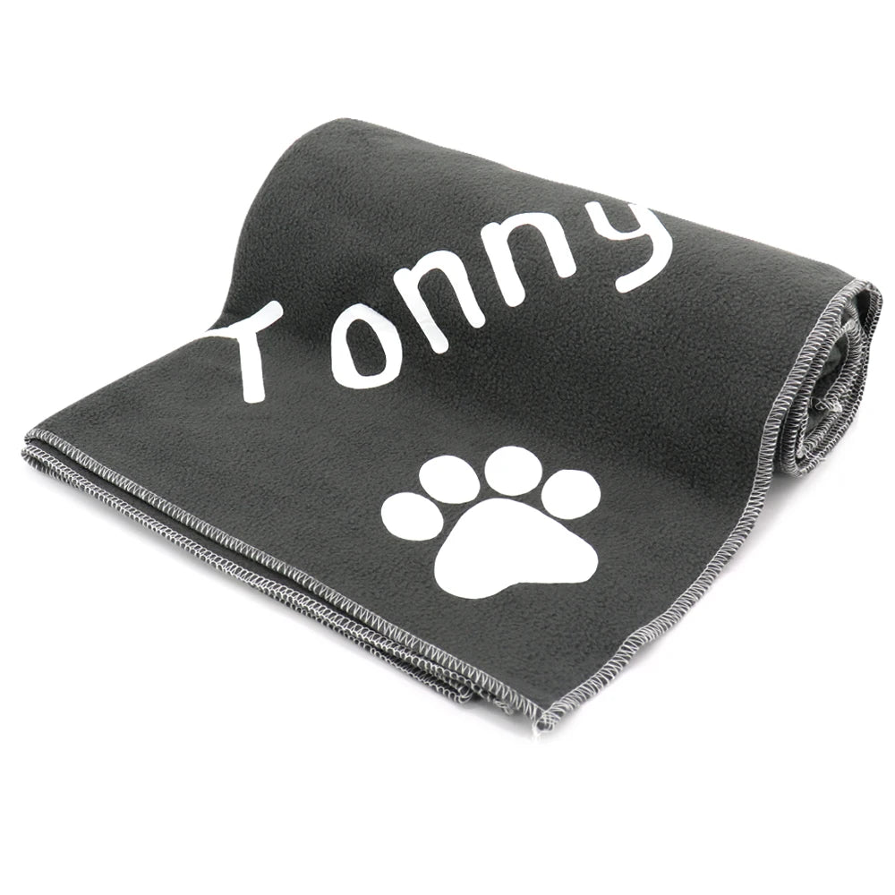 Personalized Dog Fleece Blanket