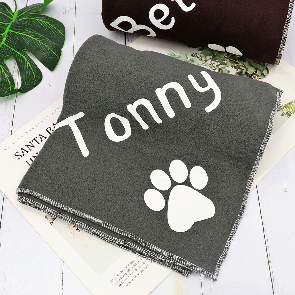Personalized Dog Fleece Blanket