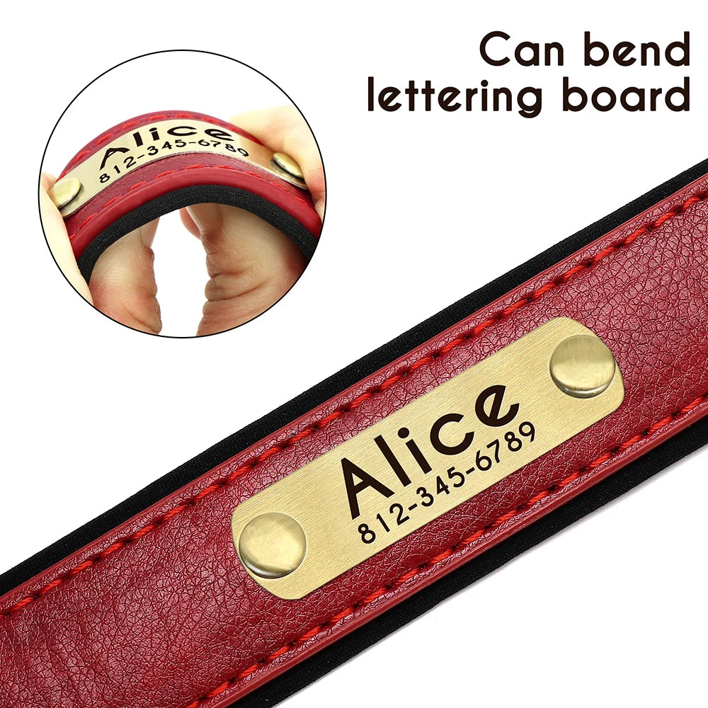 Custom Leather Dog Collar Set