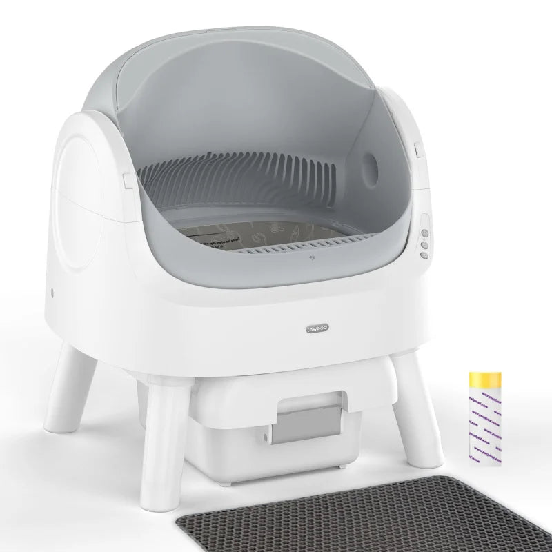 Automatic Self-Cleaning Cat Litter Box – Sensor Activated, Low Noise, Open-Top with Removable Tray