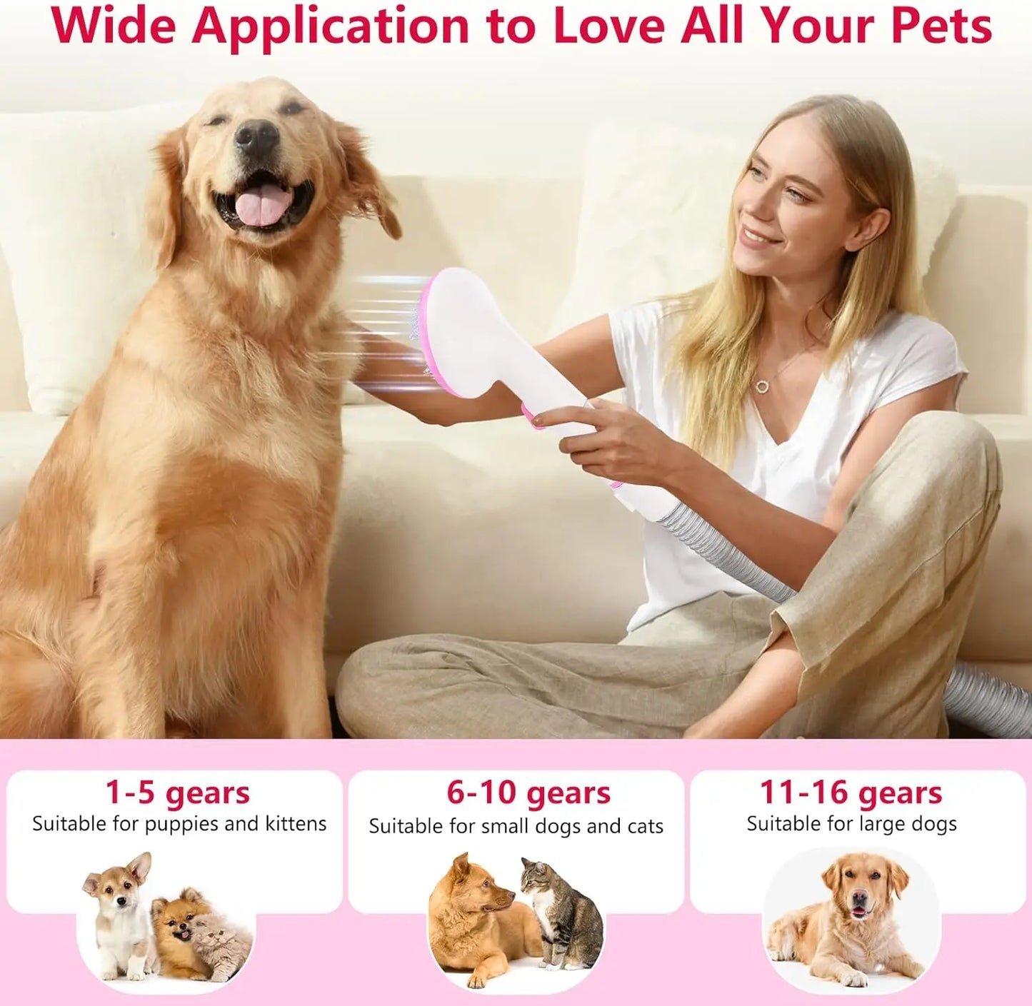 Pet Grooming Vacuum Kit