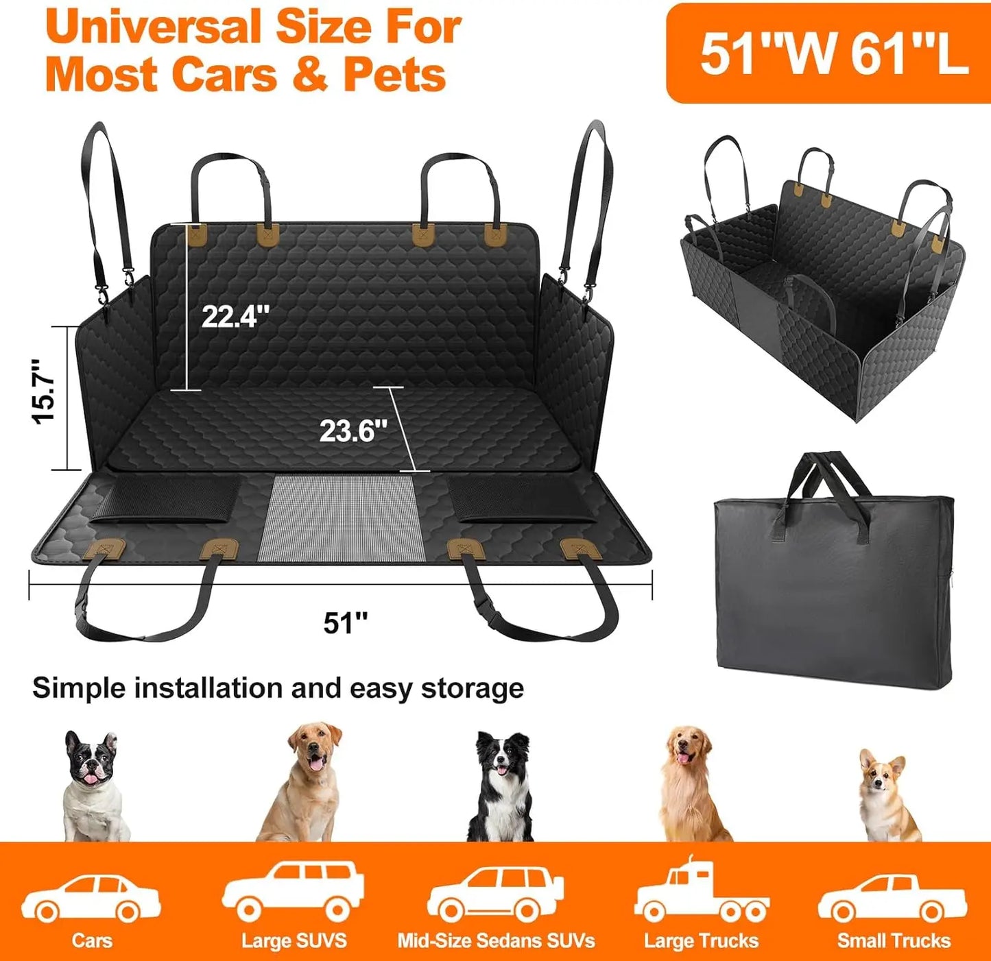 Foldable Dog Car Seat