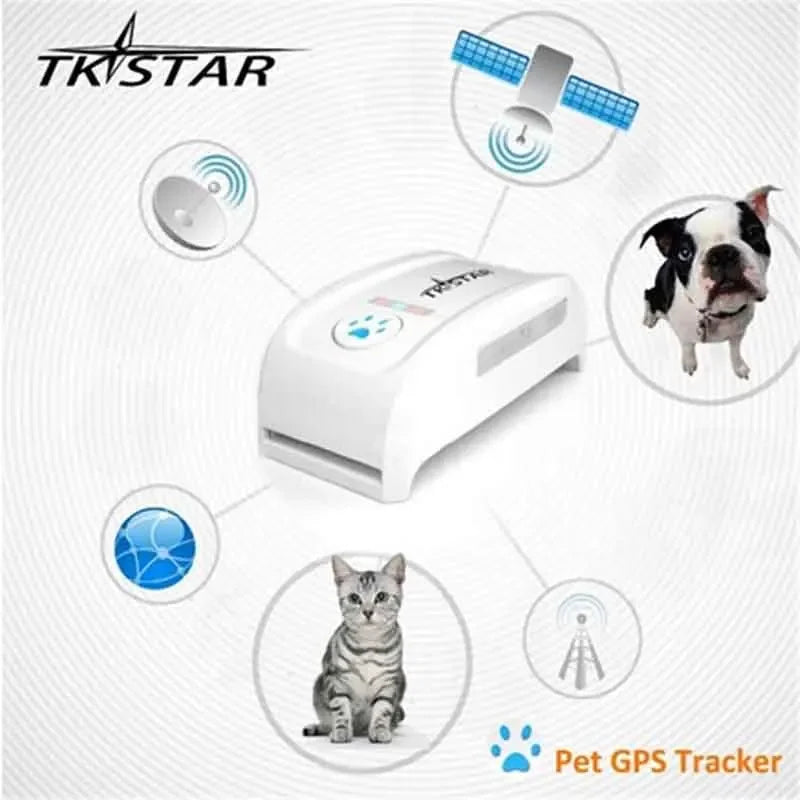 Mini GPS Pet Tracker with Collar – Real-Time GSM/GPRS Positioning for Dogs & Cats (iOS/Android Compatible)