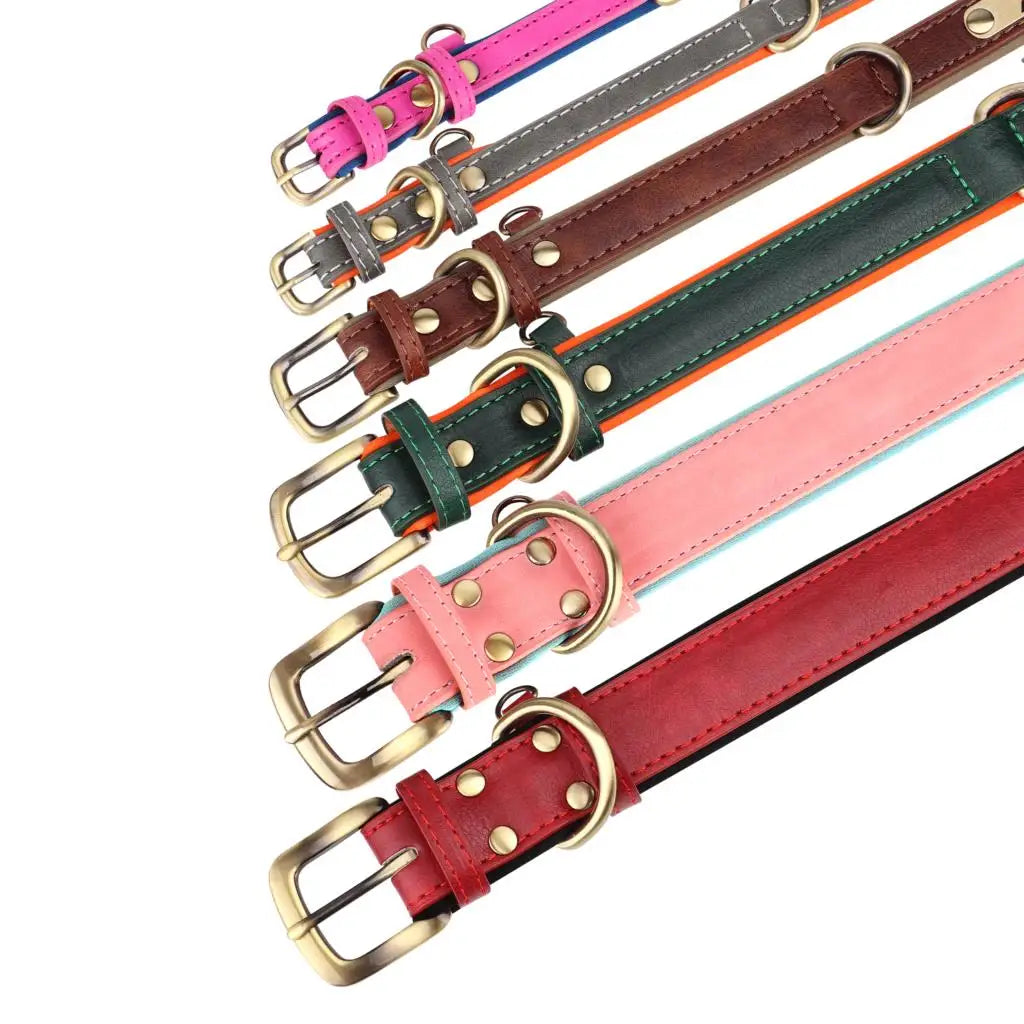 Custom Leather Dog Collar Set