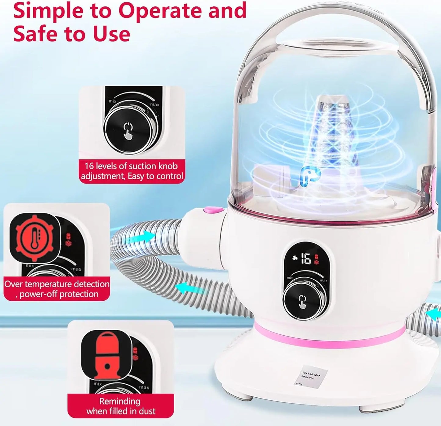Pet Grooming Vacuum Kit