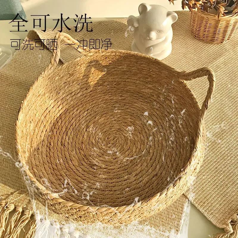 Rattan Cat Bed Basket
