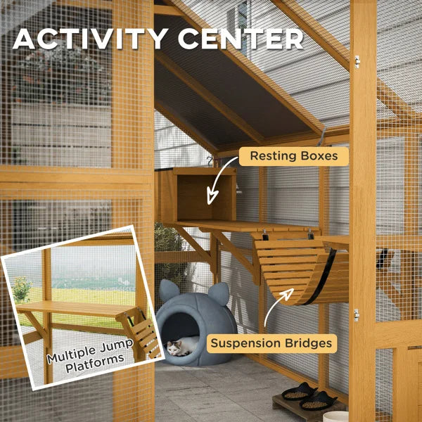 Cat Tree with Scratching Post – Includes Teaser Toys, Training Aids, and Plush Accessories for Indoor Cats