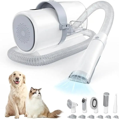 Cordless Pet Grooming Vacuum Kit – 2.5L Dust Cup, 3 Suction Modes, 5 Tools, Low Noise for Dogs & Cats