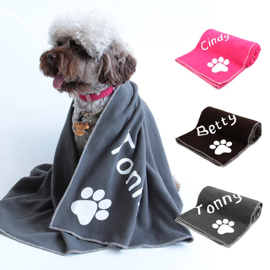 Personalized Dog Fleece Blanket
