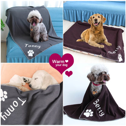 Personalized Dog Fleece Blanket