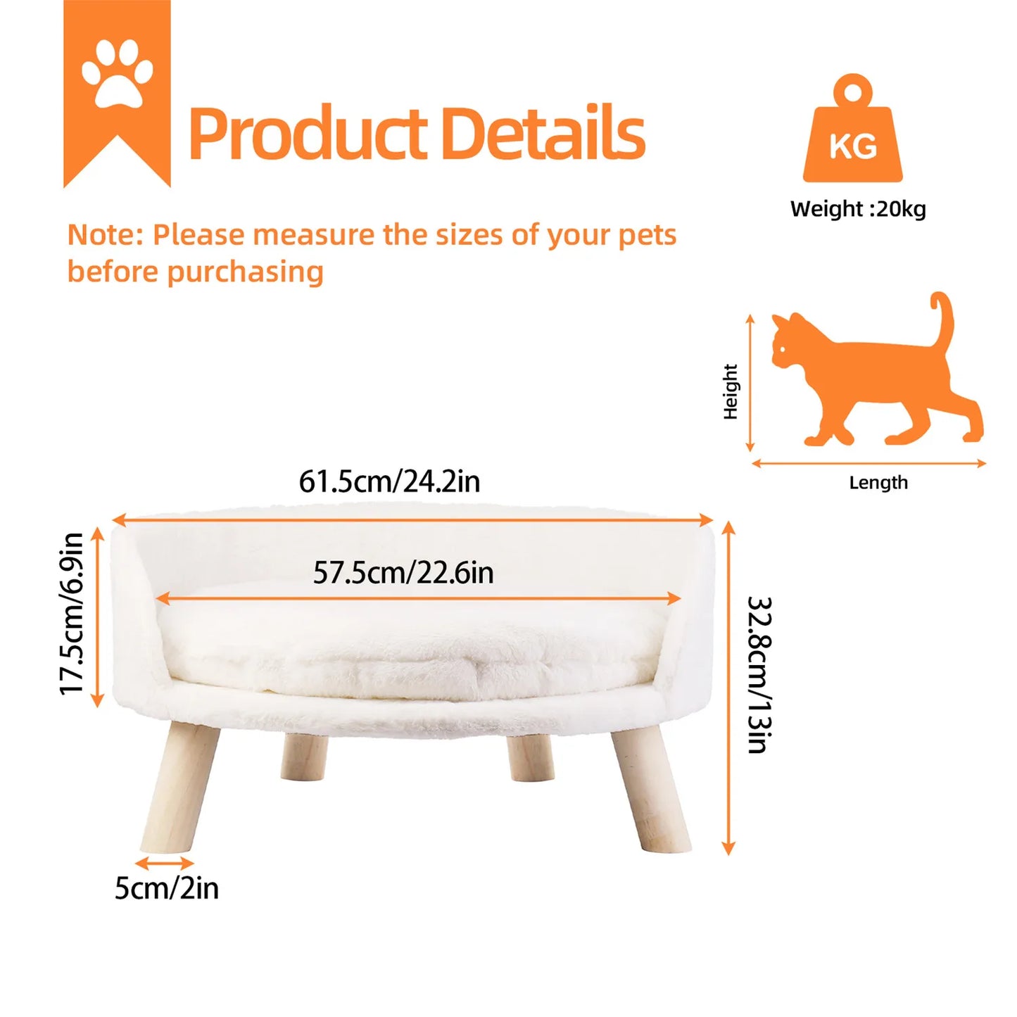 Raised Pet Sofa Bed
