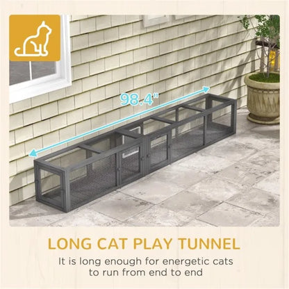 Cozy Cat Nest & Cage Set – Weather-Protected Cat Run with Toys and Training Kit for Indoor/Outdoor Use