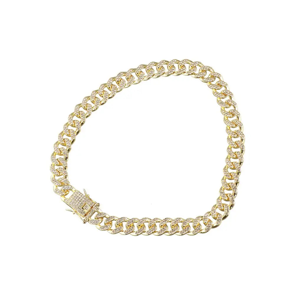Rhinestone Dog Chain Collar