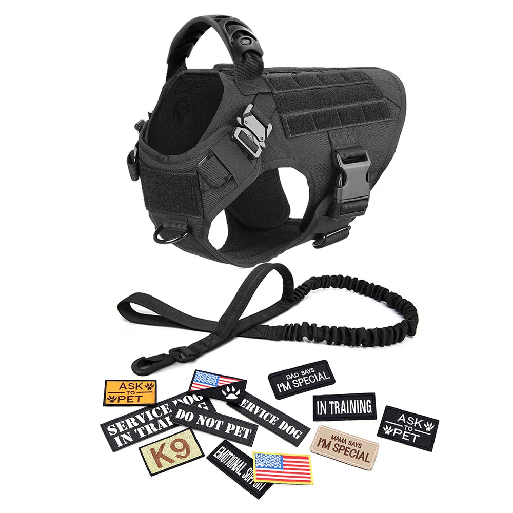 Tactical Dog Harness Set
