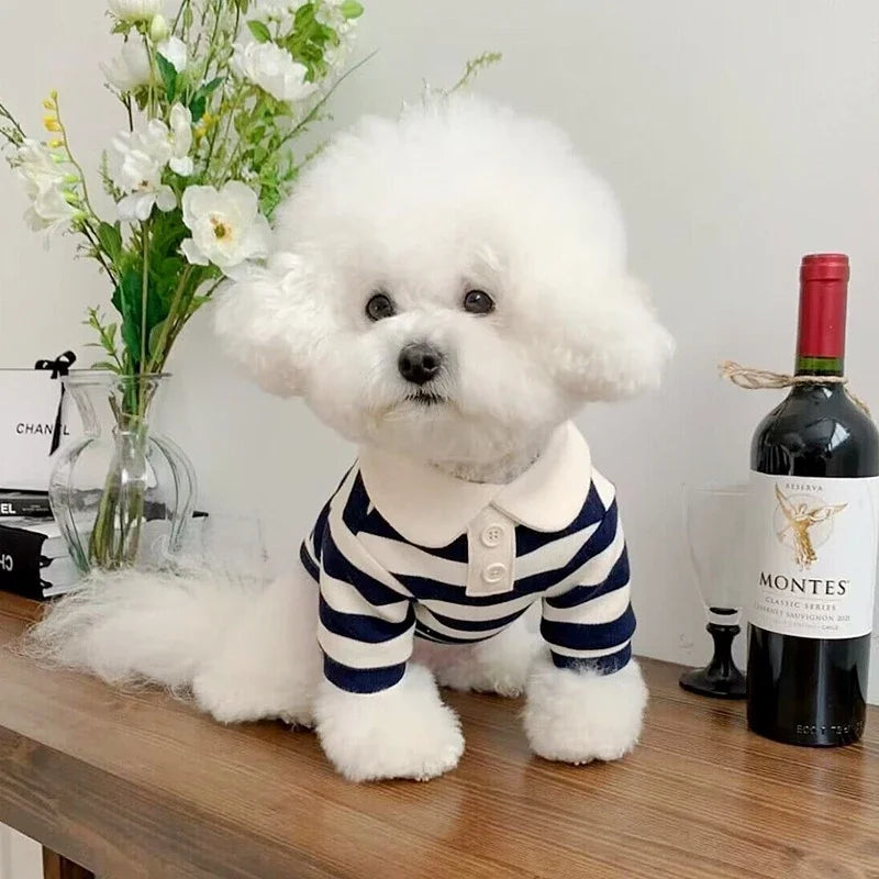 Striped Dog Polo Shirt