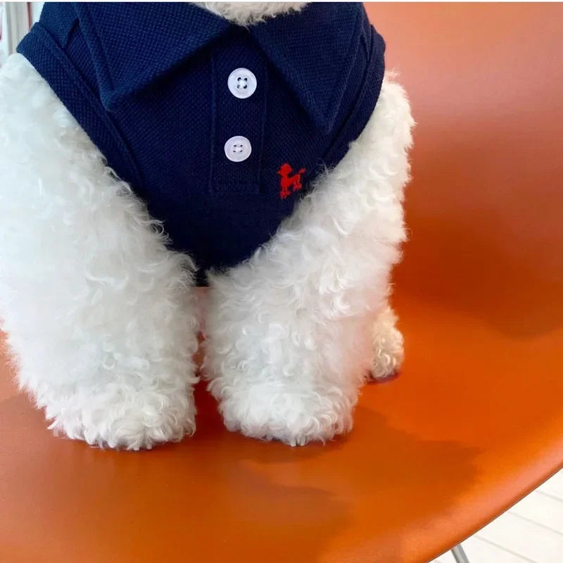 Striped Dog Polo Shirt