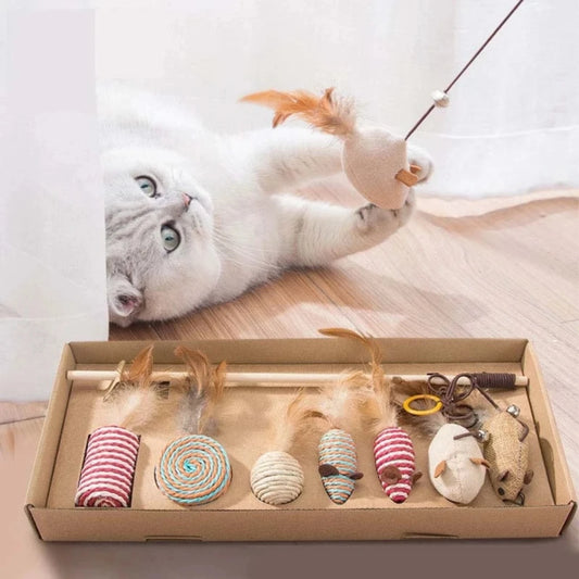 Wooden Cat Teaser Set