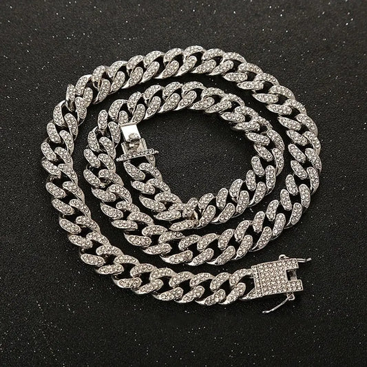 Rhinestone Dog Chain Collar