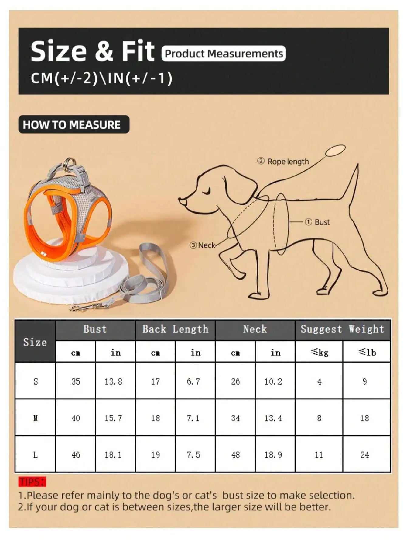Pet Harness Leash Set