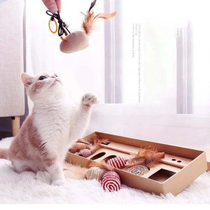 Wooden Cat Teaser Set