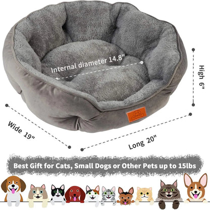Soft Pet Bed with Non-Slip Base