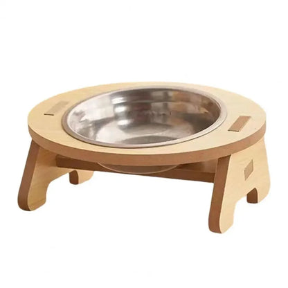 Adjustable Wooden Elevated Bowls