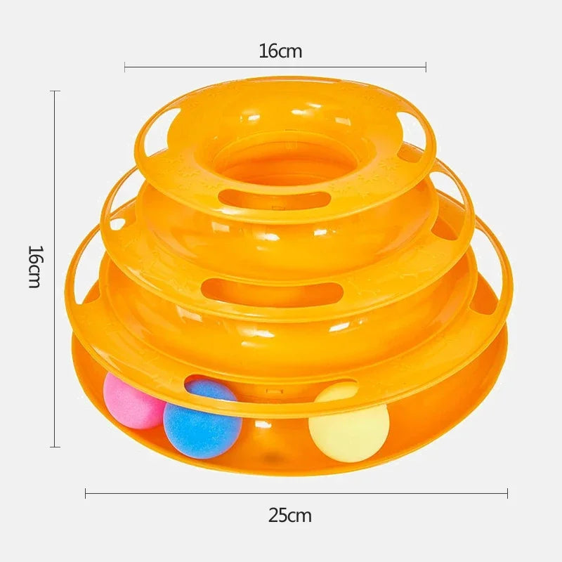 3-Level Cat Toy Tower