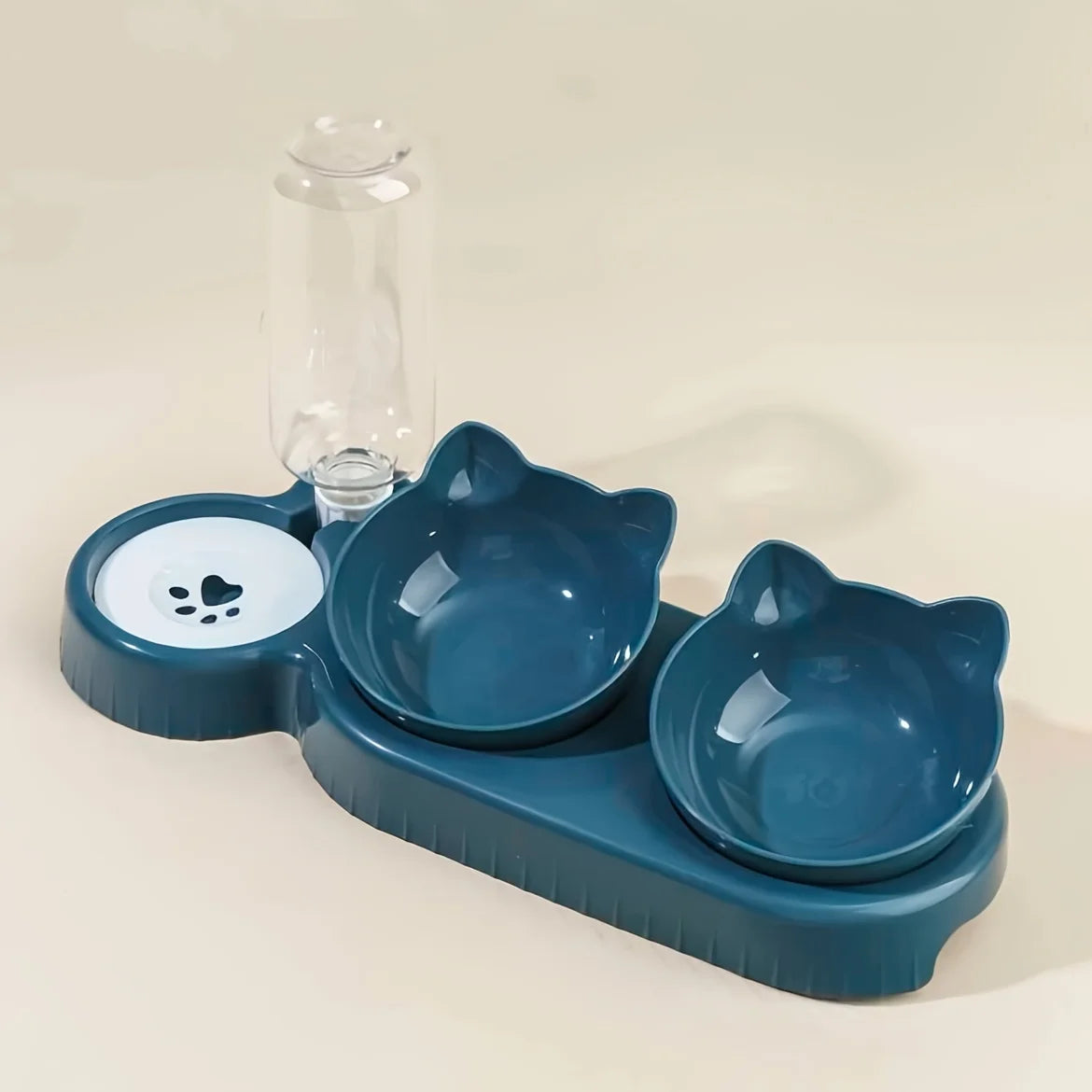 Tilted Cat Feeder Set