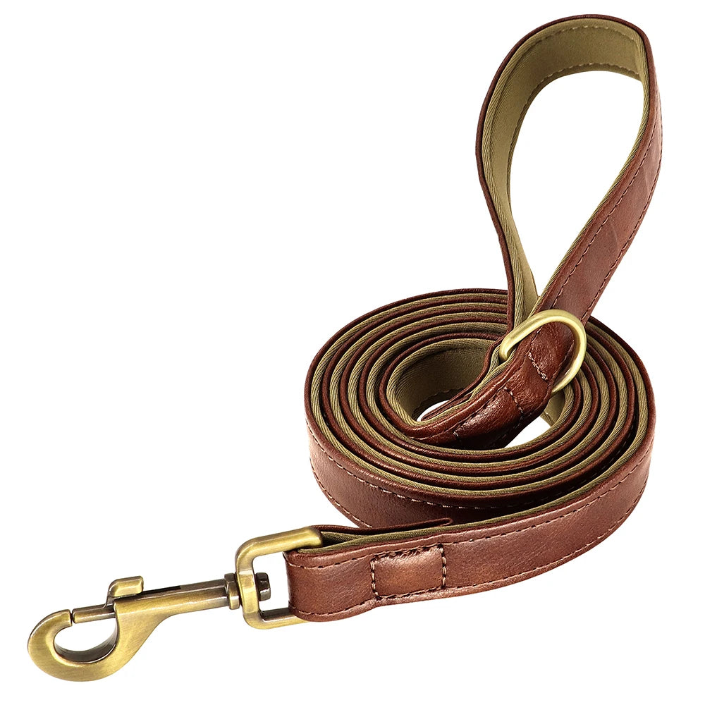 Custom Leather Dog Collar Set