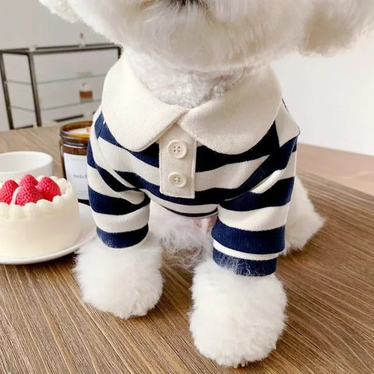 Striped Dog Polo Shirt