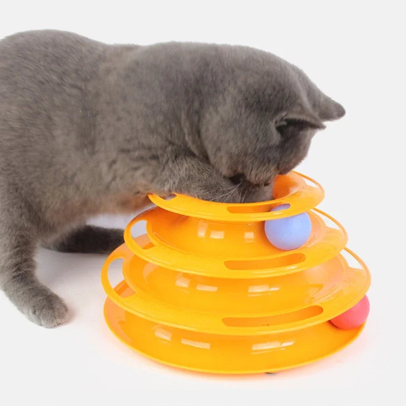 3-Level Cat Toy Tower
