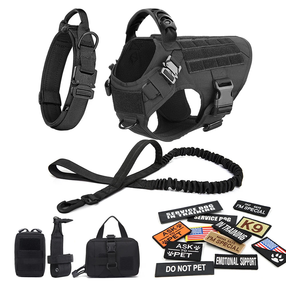Tactical Dog Harness Set