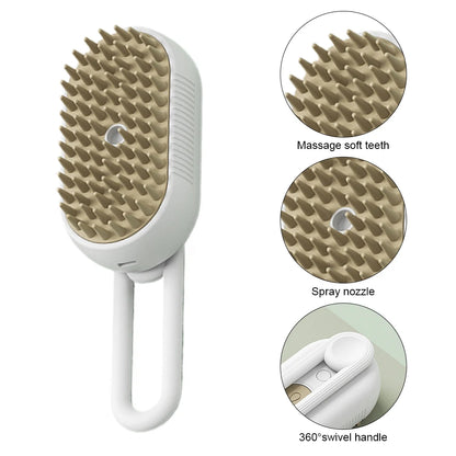 3-in-1 Steam Pet Brush