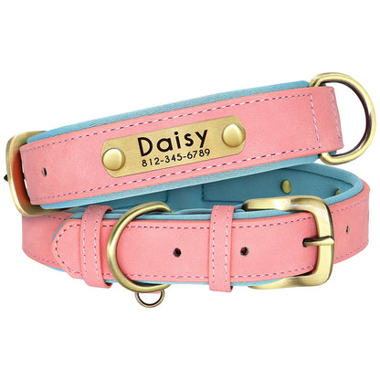 Custom Leather Dog Collar Set