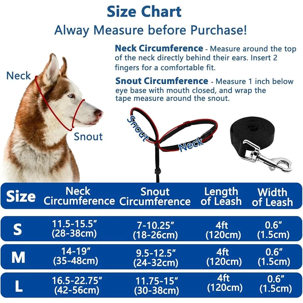 Adjustable Dog Head Halter