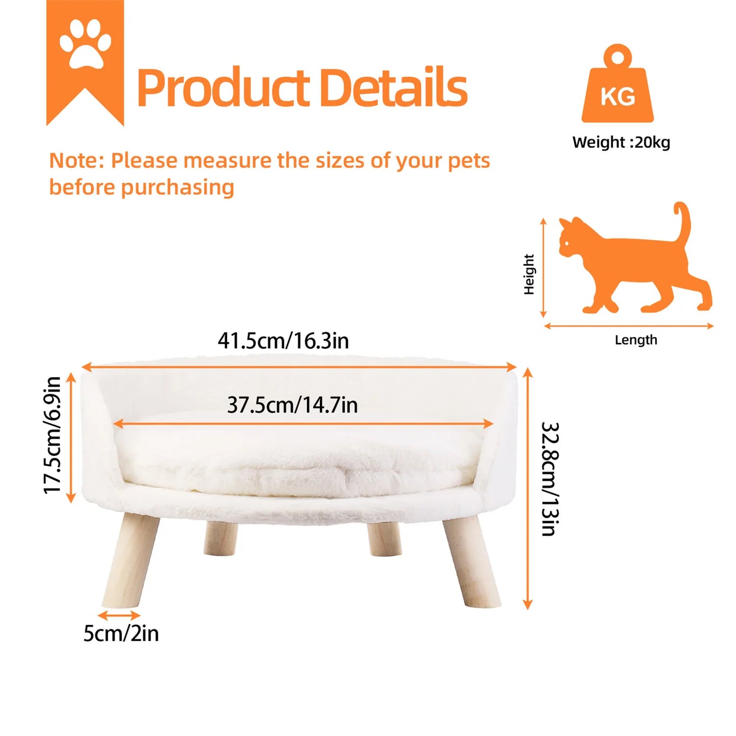 Raised Pet Sofa Bed